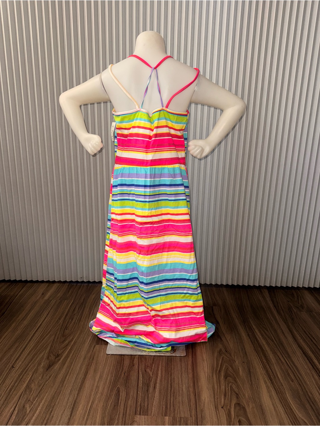 Girls' Multicolor Striped Sleeveless Summer Dress - Multi Color — image 2 of 3
